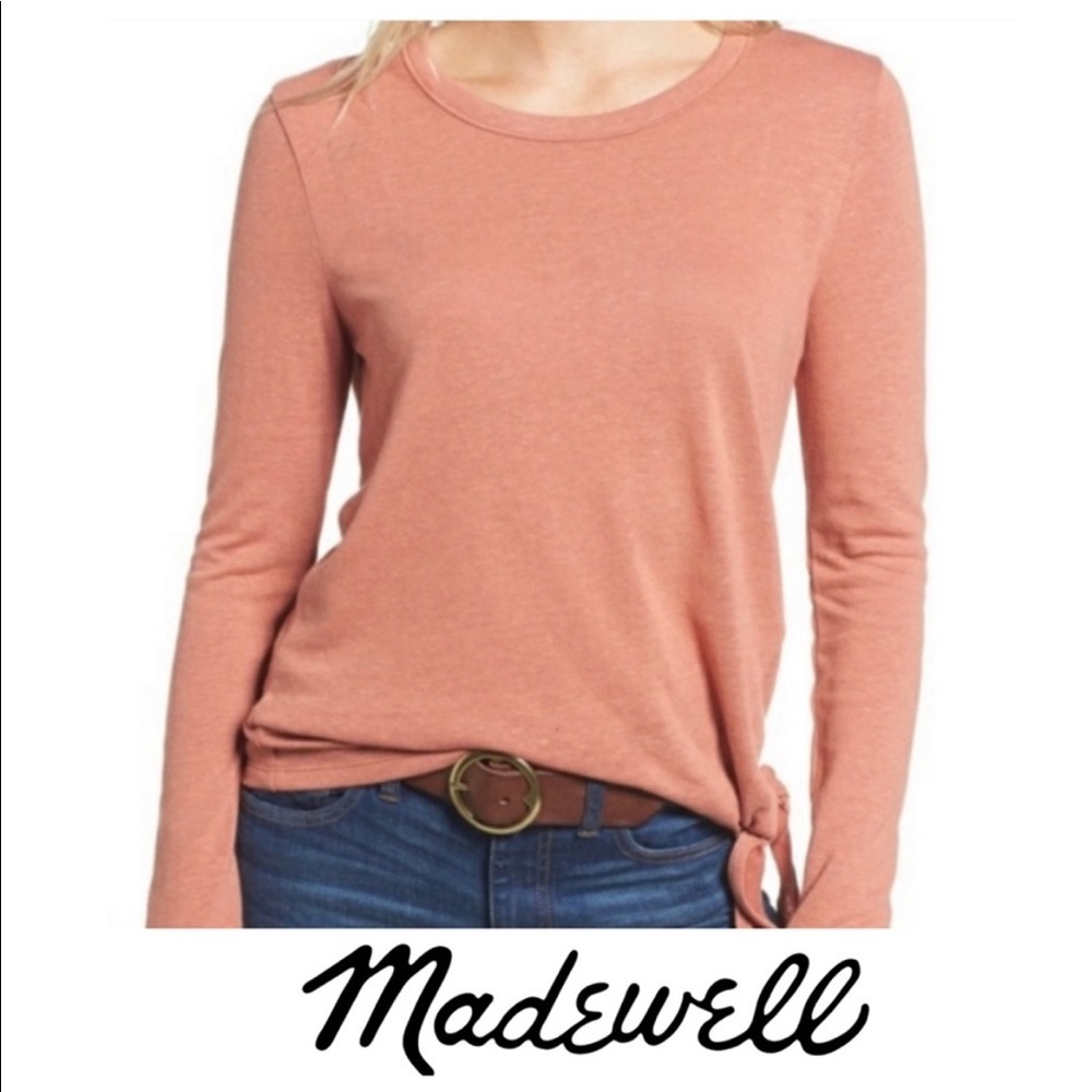Madewell Soundcheck side-tie long sleeve tee